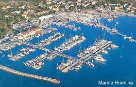 Detailplan von der Insel Murter, auf dem Bild können Sie die Marina der Insel sehen