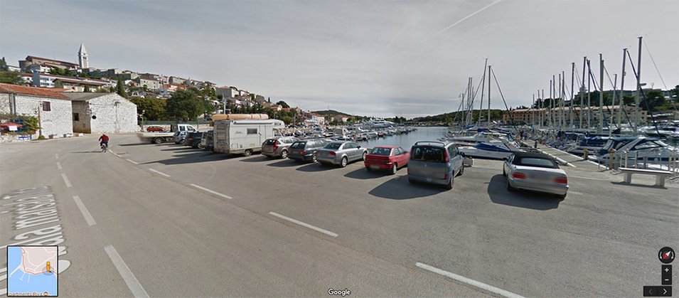Vrsar parkende Autos Hafen